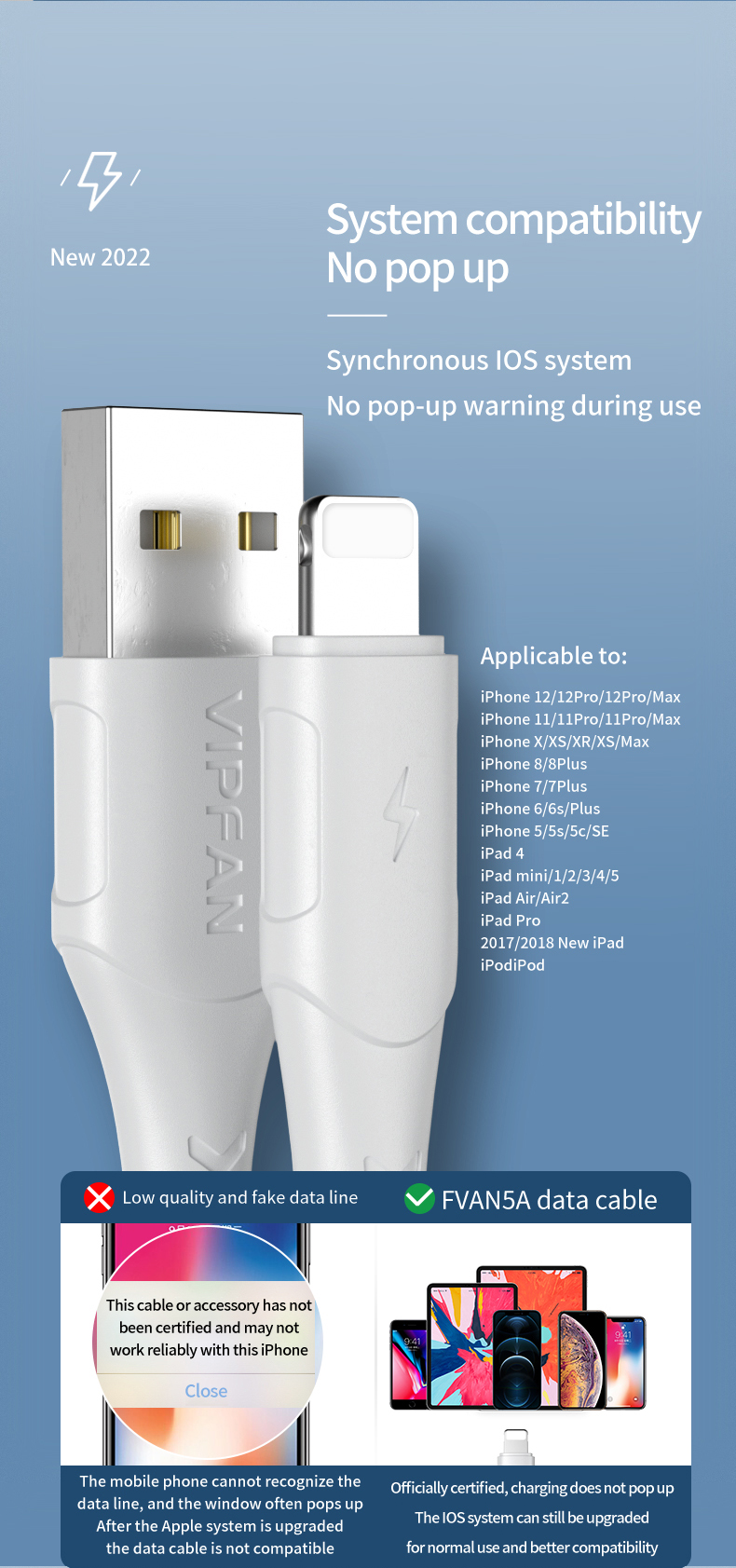 X12 Fast charging data cable(3A)