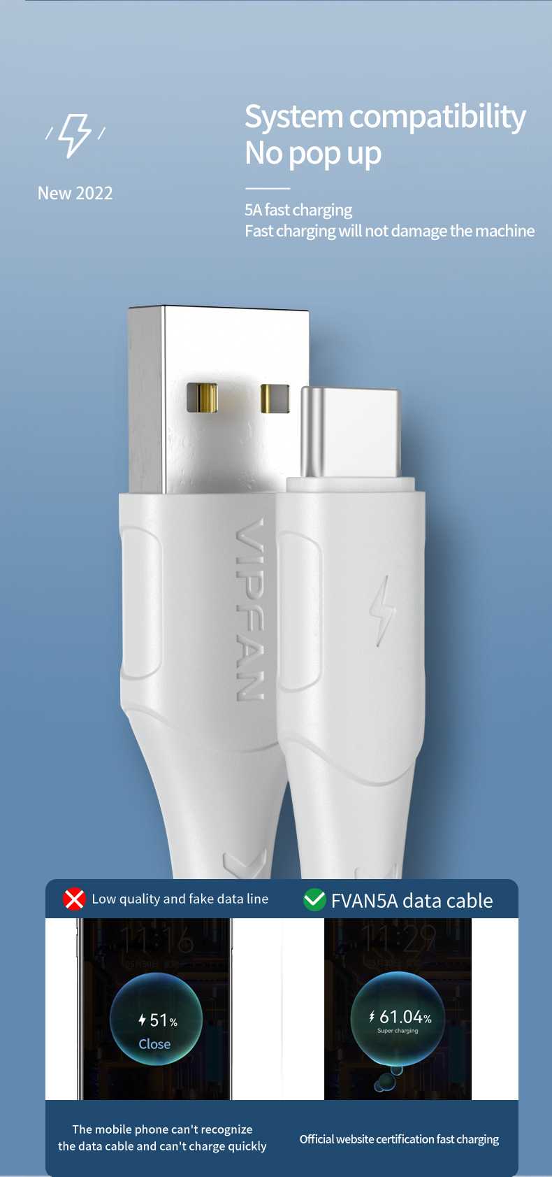 X12 Fast charging data cable(3A)