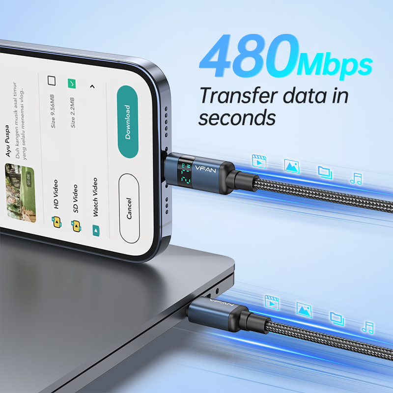 X25  Digital fast charging data cable(27W)