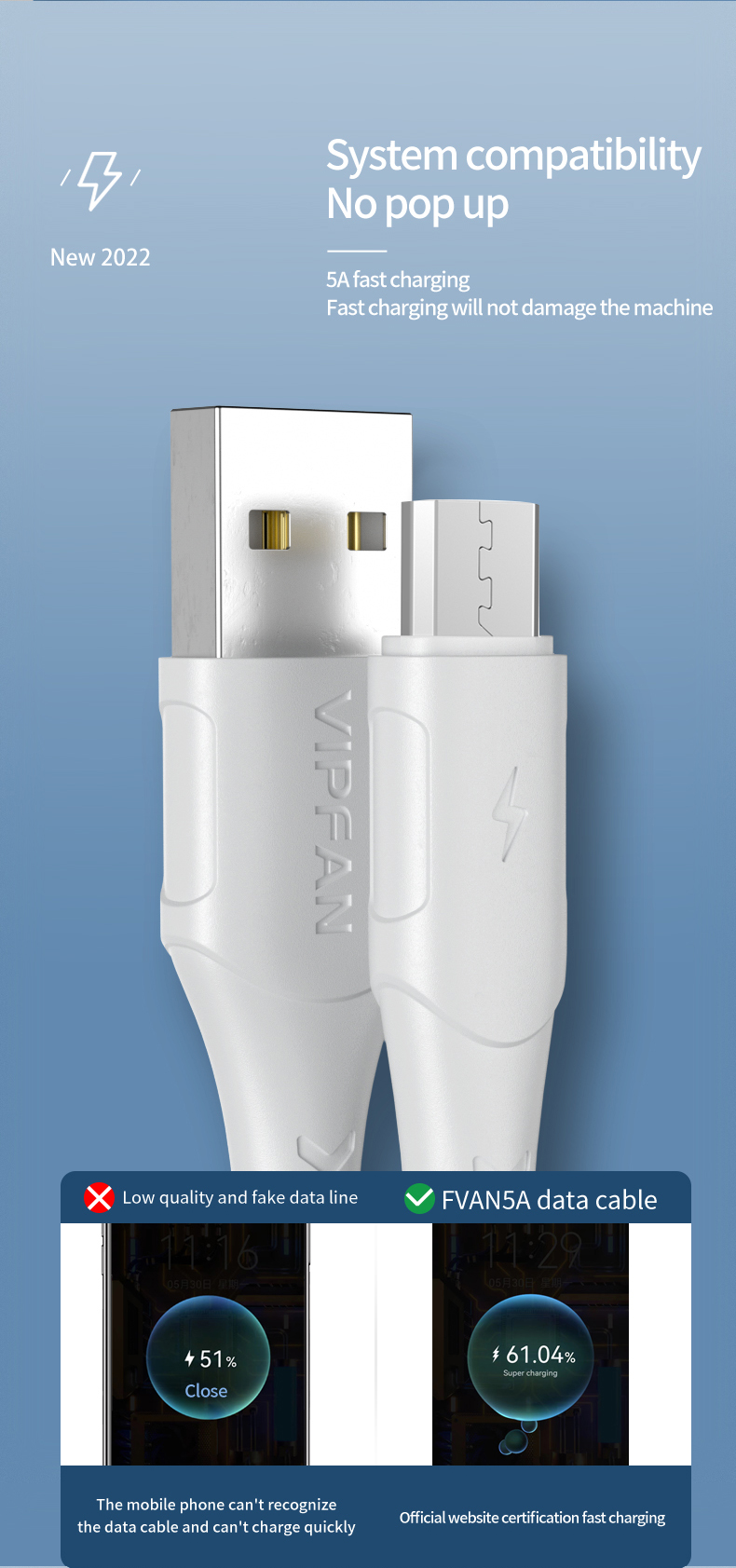 X12 Fast charging data cable(3A)